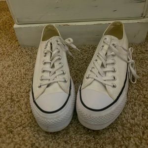 White Platform Converse